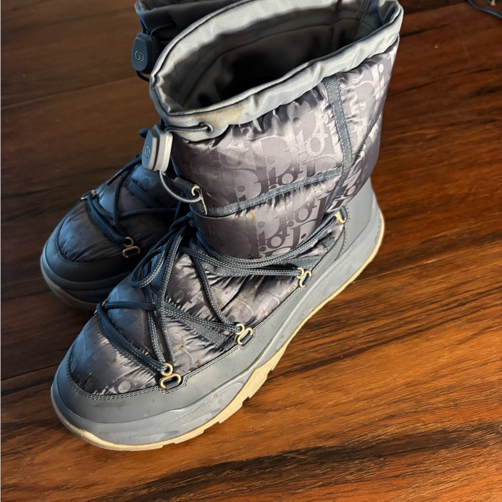 Dior Charcoal Quilted Boots